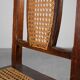 Chaise en bois et rotin française antique, vers 1900
