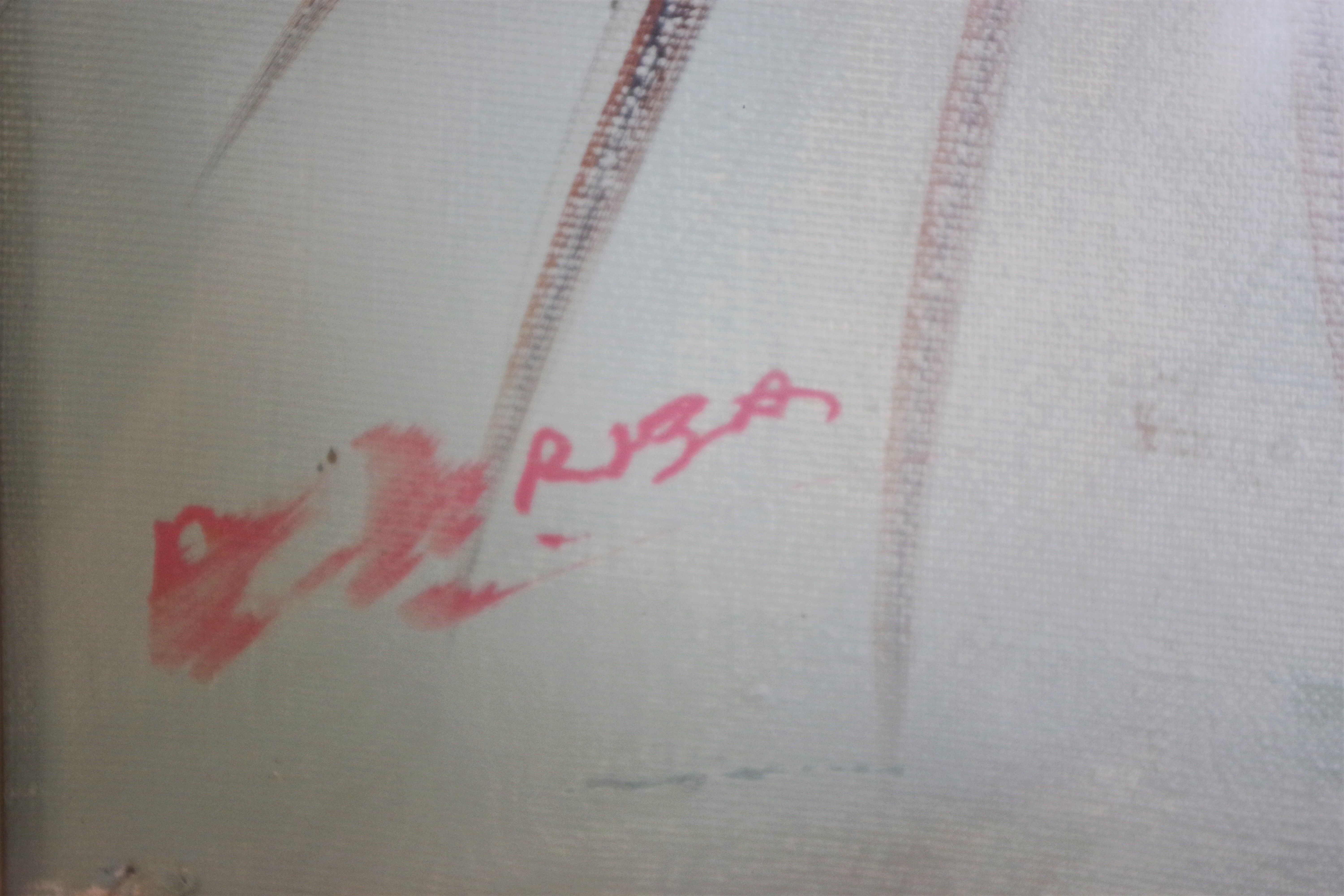 Paintings, oil on canvas, Moretti, 1970, set of 3