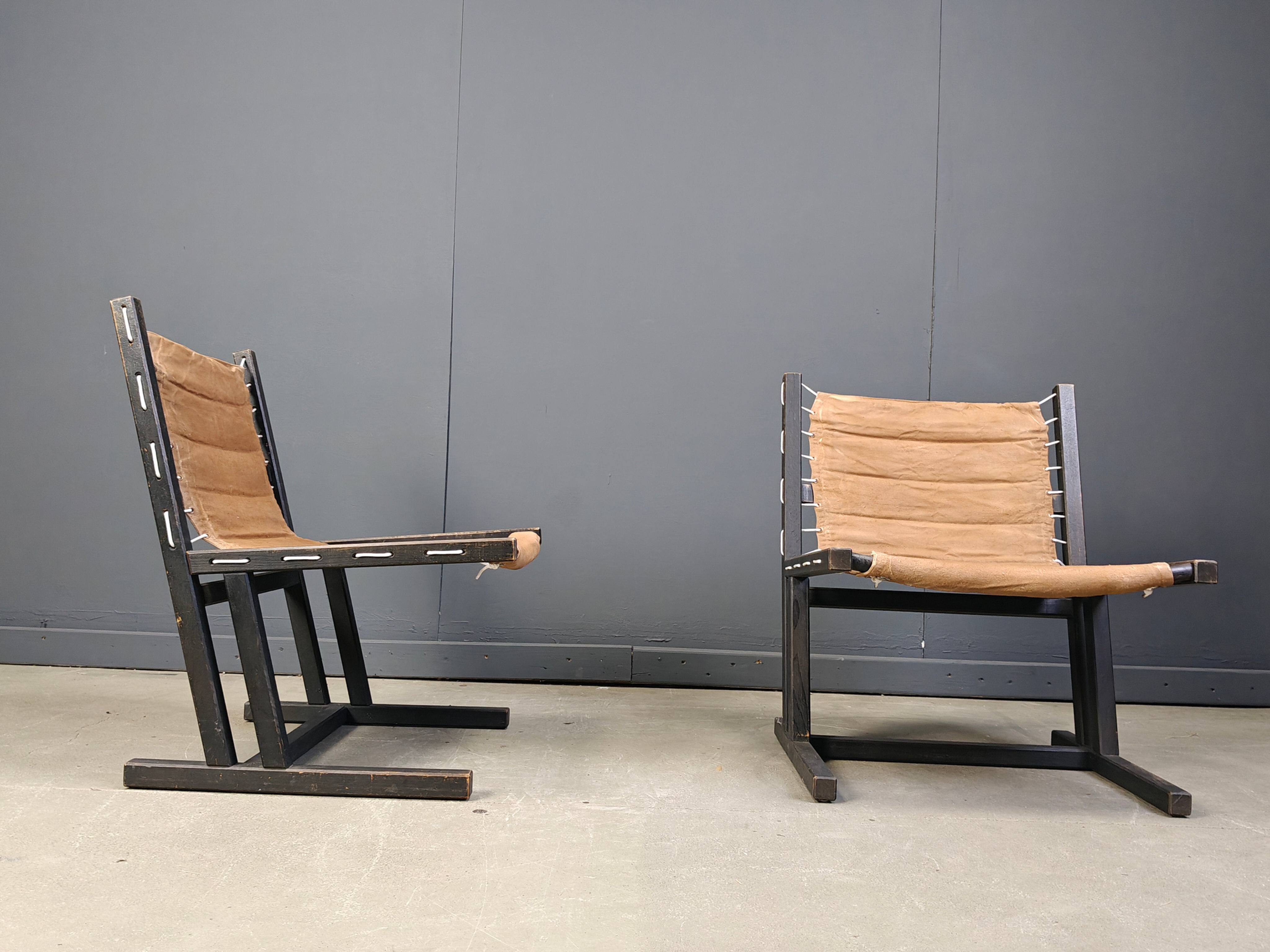 Pair of safari chairs by Casala, 1970s