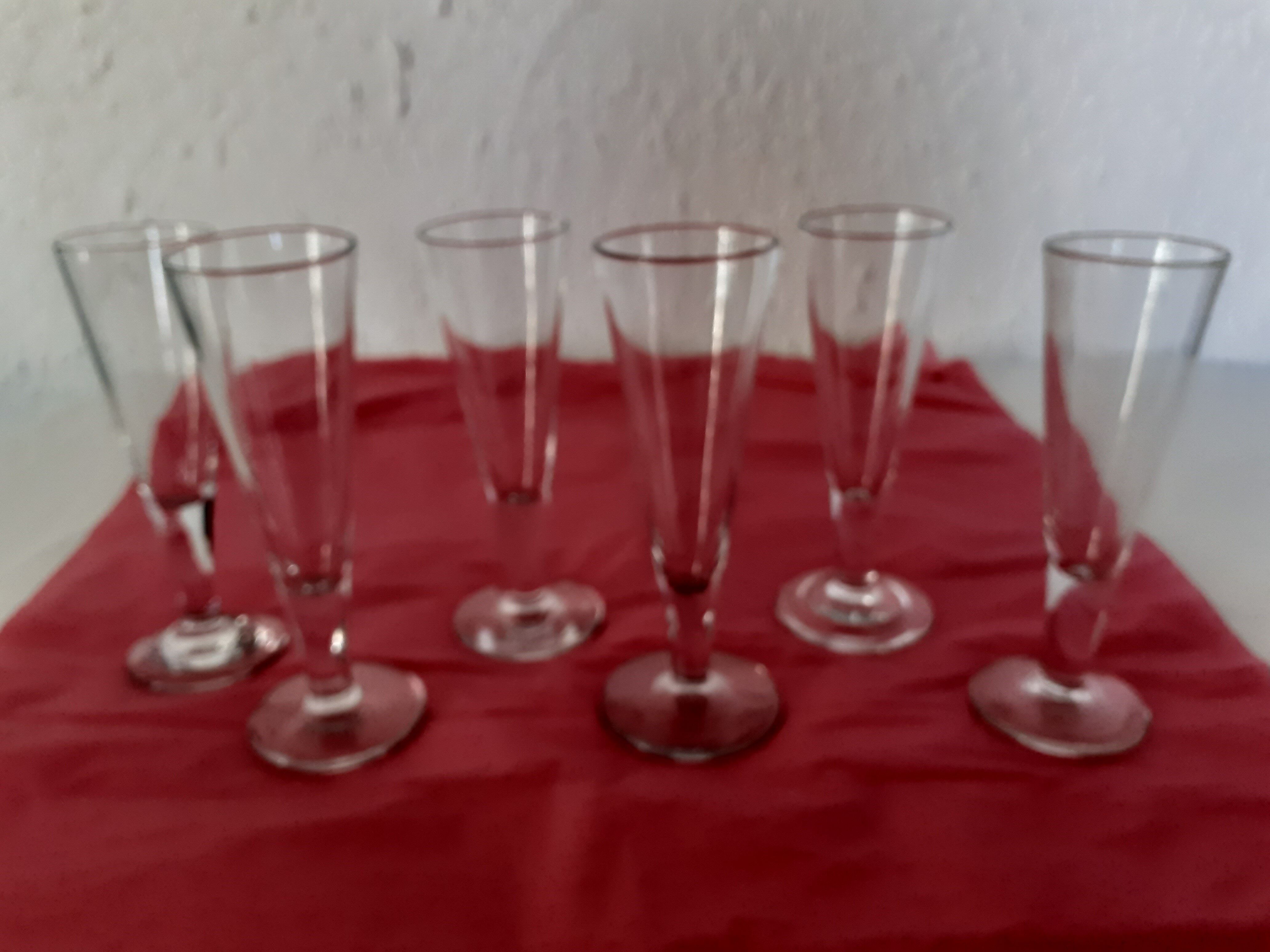 6 flutes champagne glasses