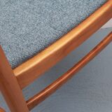 1950s chair in cherrywood, fresh fabric