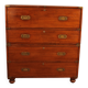 Commode militaire, de marine en acajou blond avec secrétaire, XIXème siècle