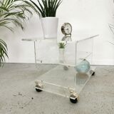 Vintage TV furniture David Lange plexiglass