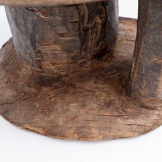 African tonga stool with handle