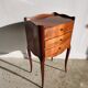 Three-drawer cherry bedside table