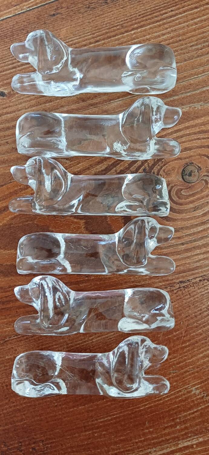 Antique glass knife rest
