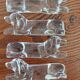 Antique glass knife rest