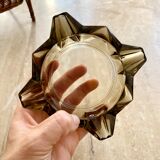 Smoked glass ashtray