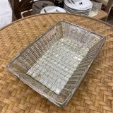 Christofle bread basket, wickerwork model