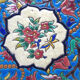enamel plate, signed LONGWY, Flowers, model "Peonies"