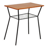 Vintage metal and wood table from the 1960s