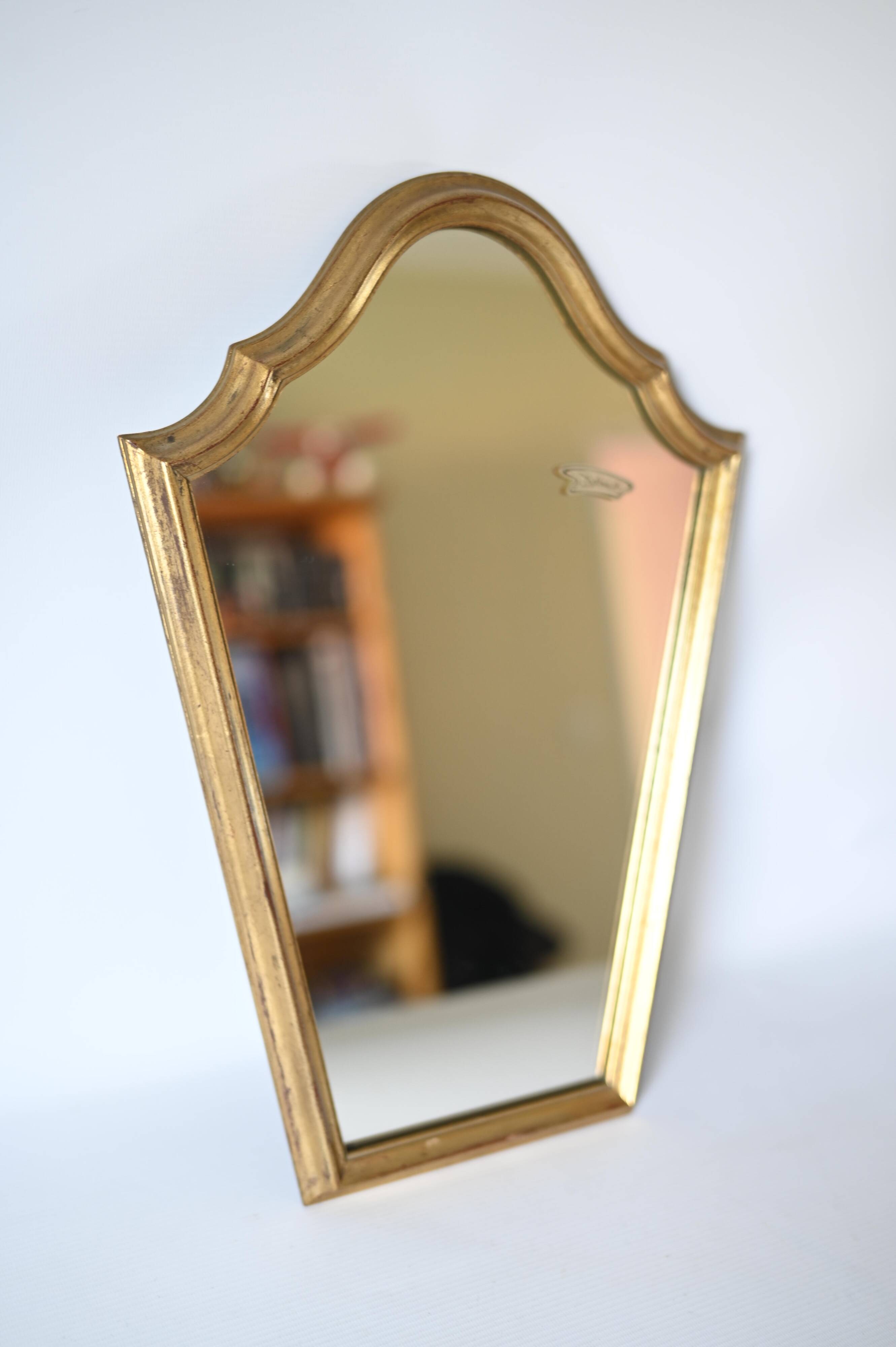 Vintage Deknudt mirror in gilded wood 45cm - labeled