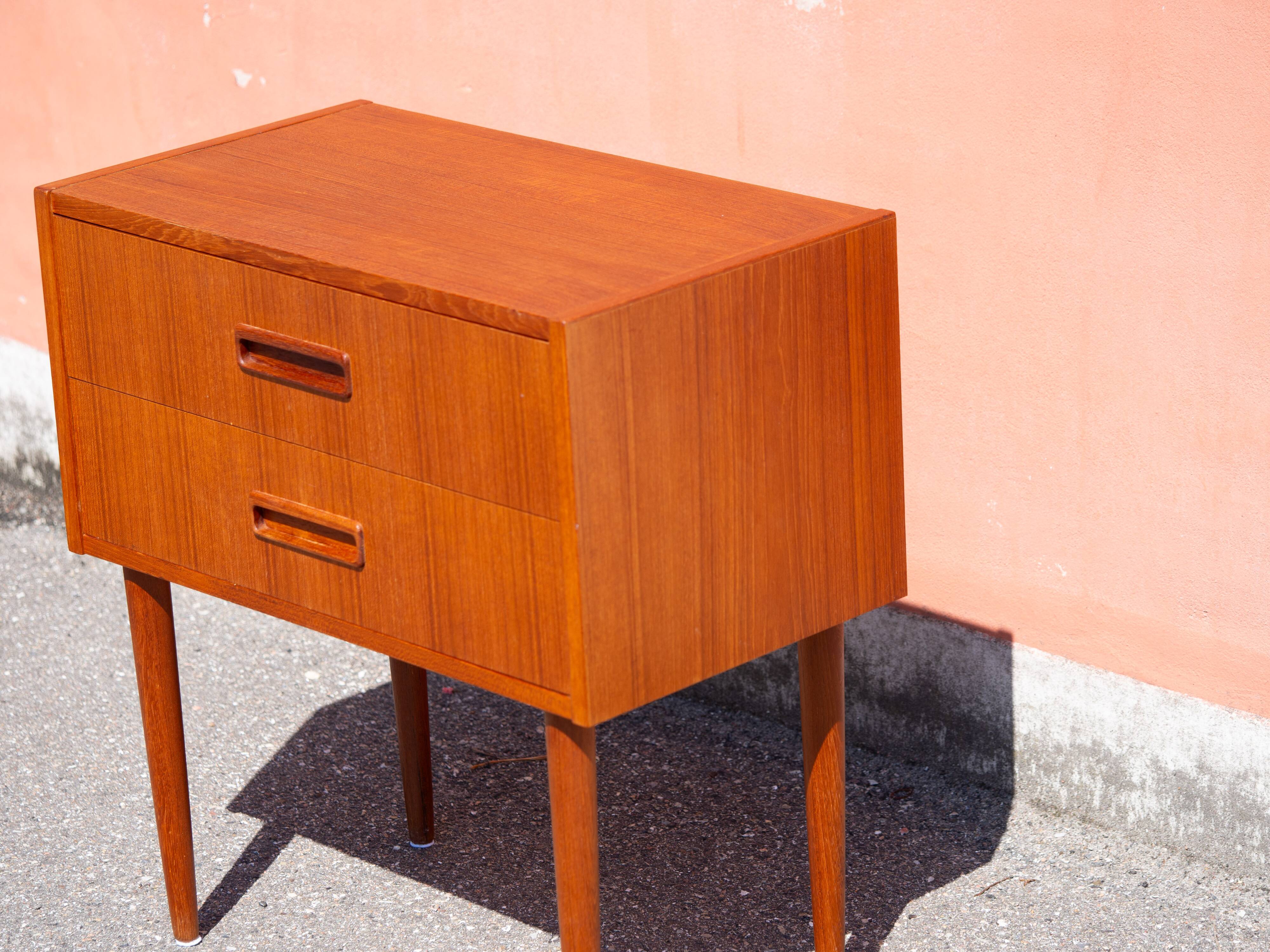 Danish vintage teak chest of drawers from 1960s