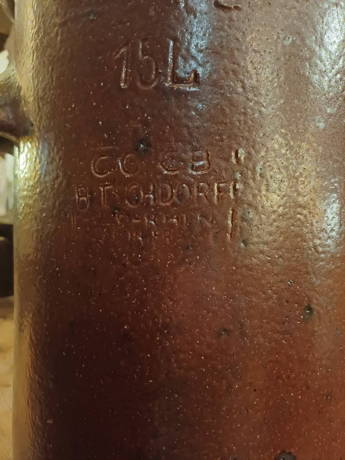 Antique, large 15-liter grease pot from the early 20th century