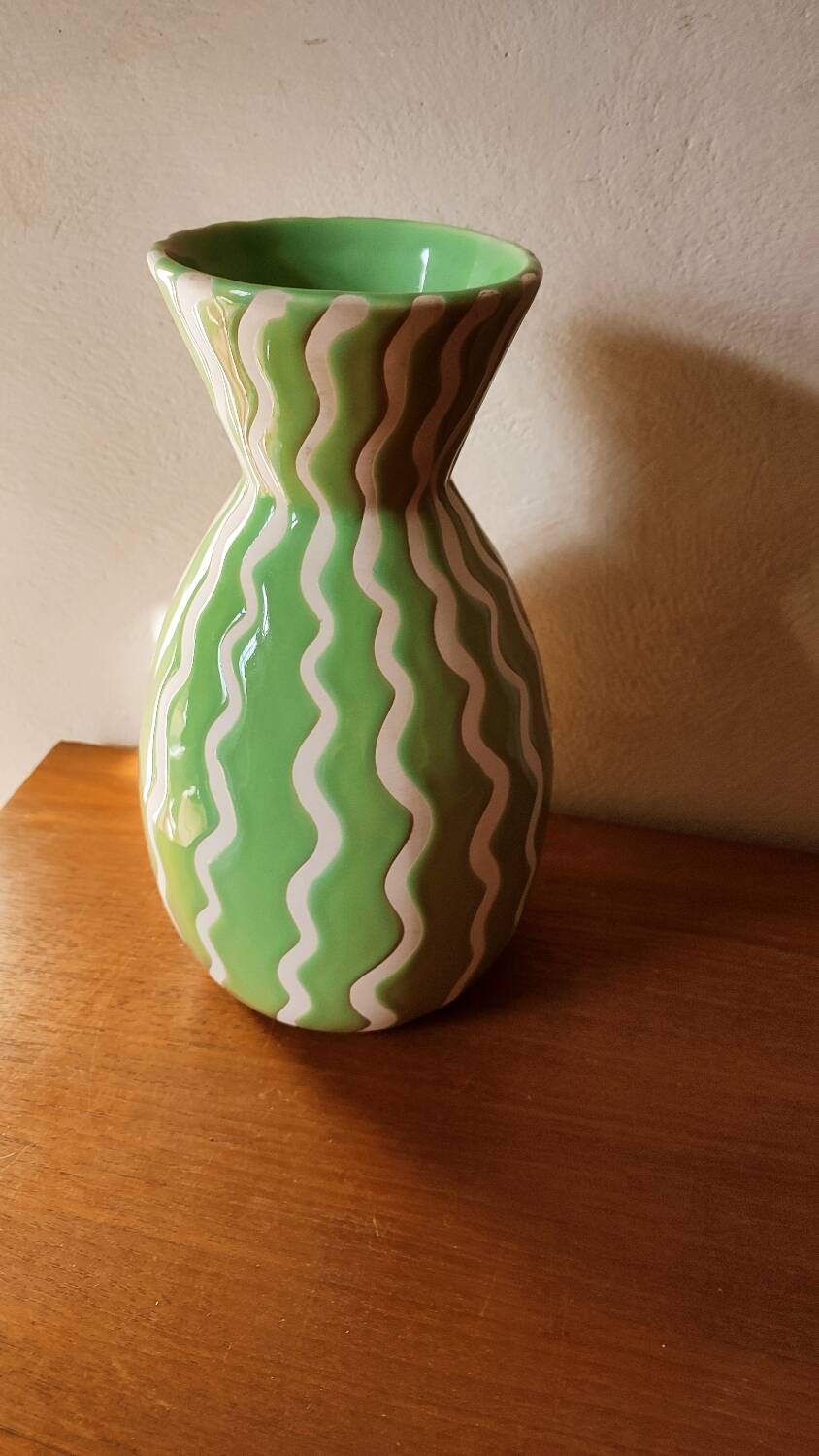 Almond green vase