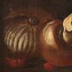 Antique 17th century still life with flowers and fruit