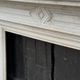 Large Charles X fireplace in white Carrara marble, 19th century.
