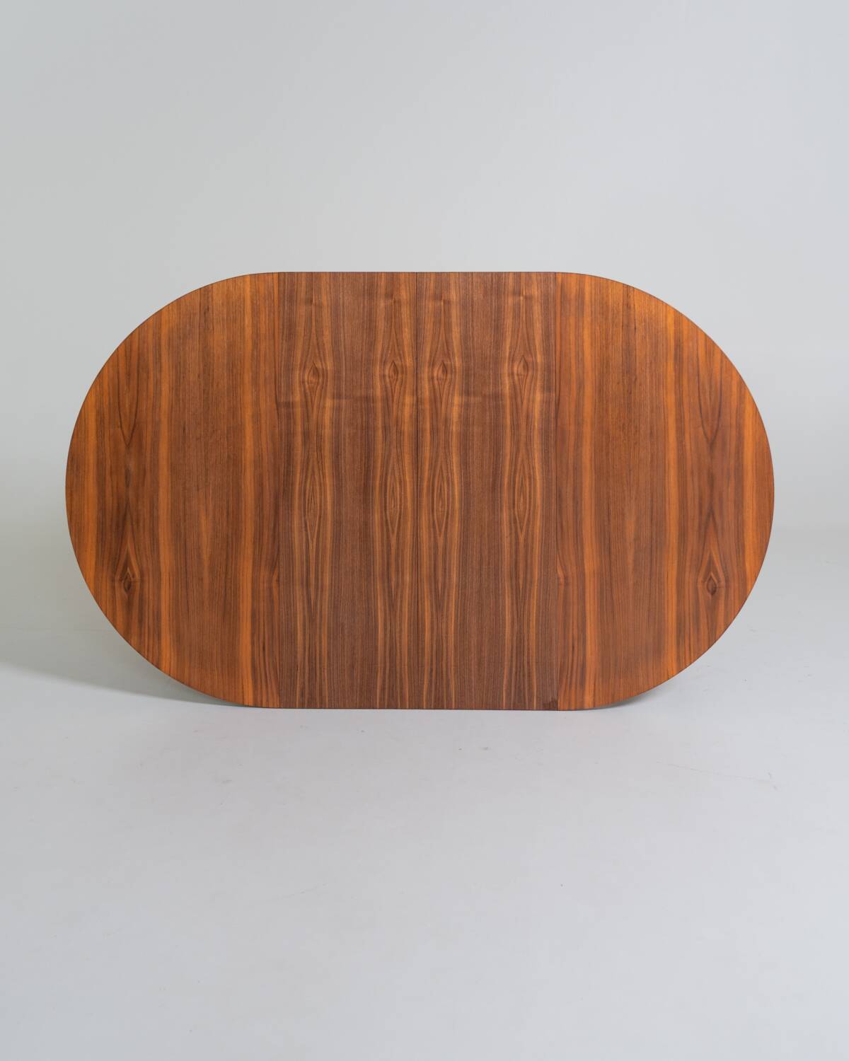 Round extendable walnut dining table, Sweden, 1960s