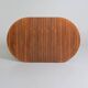 Round extendable walnut dining table, Sweden, 1960s