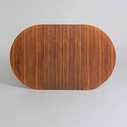 Round extendable walnut dining table, Sweden, 1960s