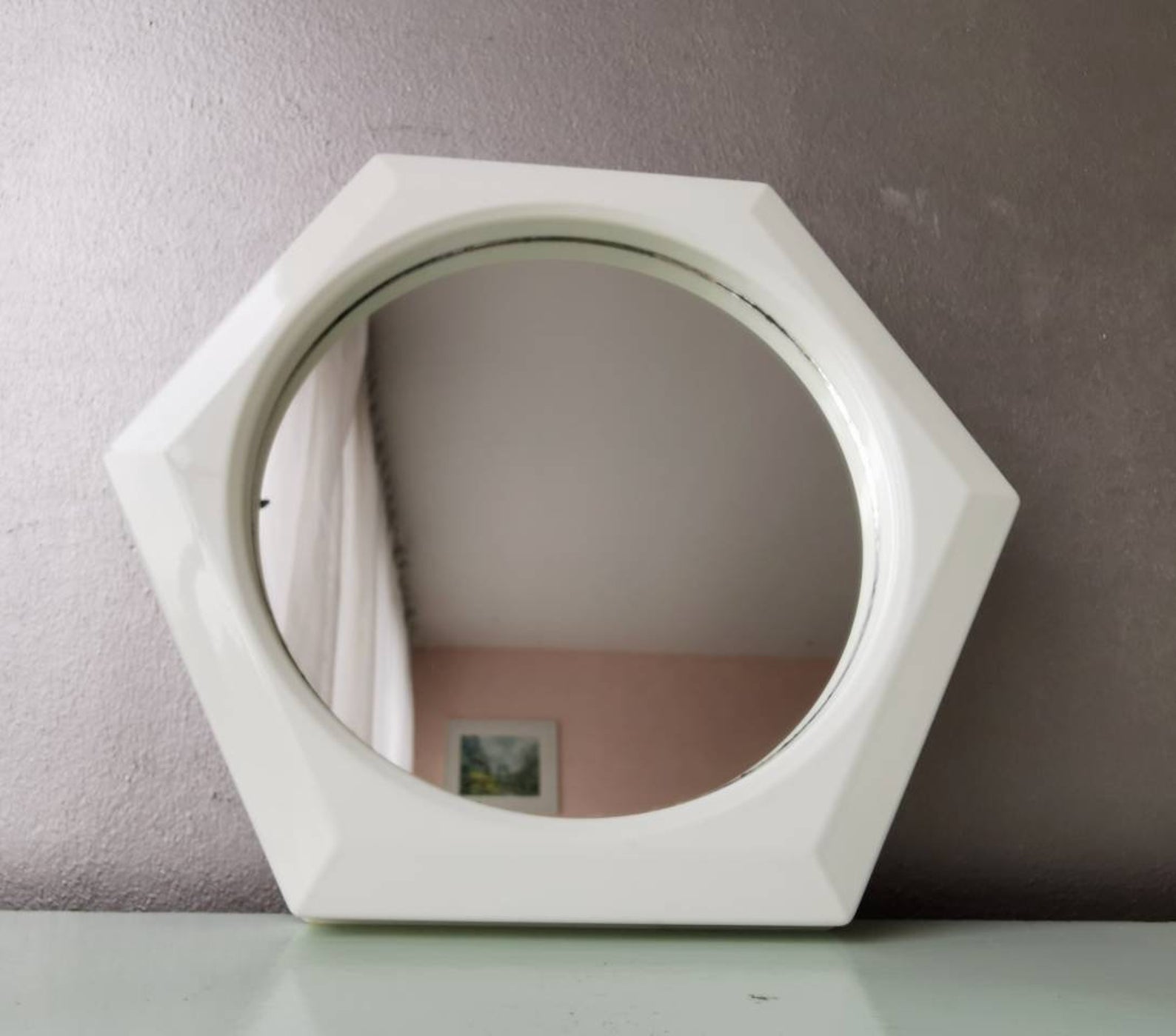 Vintage vintage plastic mirror 1980s