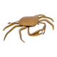 Brass trinket box in the shape of a blue crab, 1960s