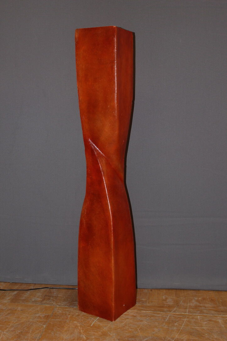 Orange fiberglass floor lamp design