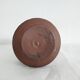 Small brown vintage vase with white enamels