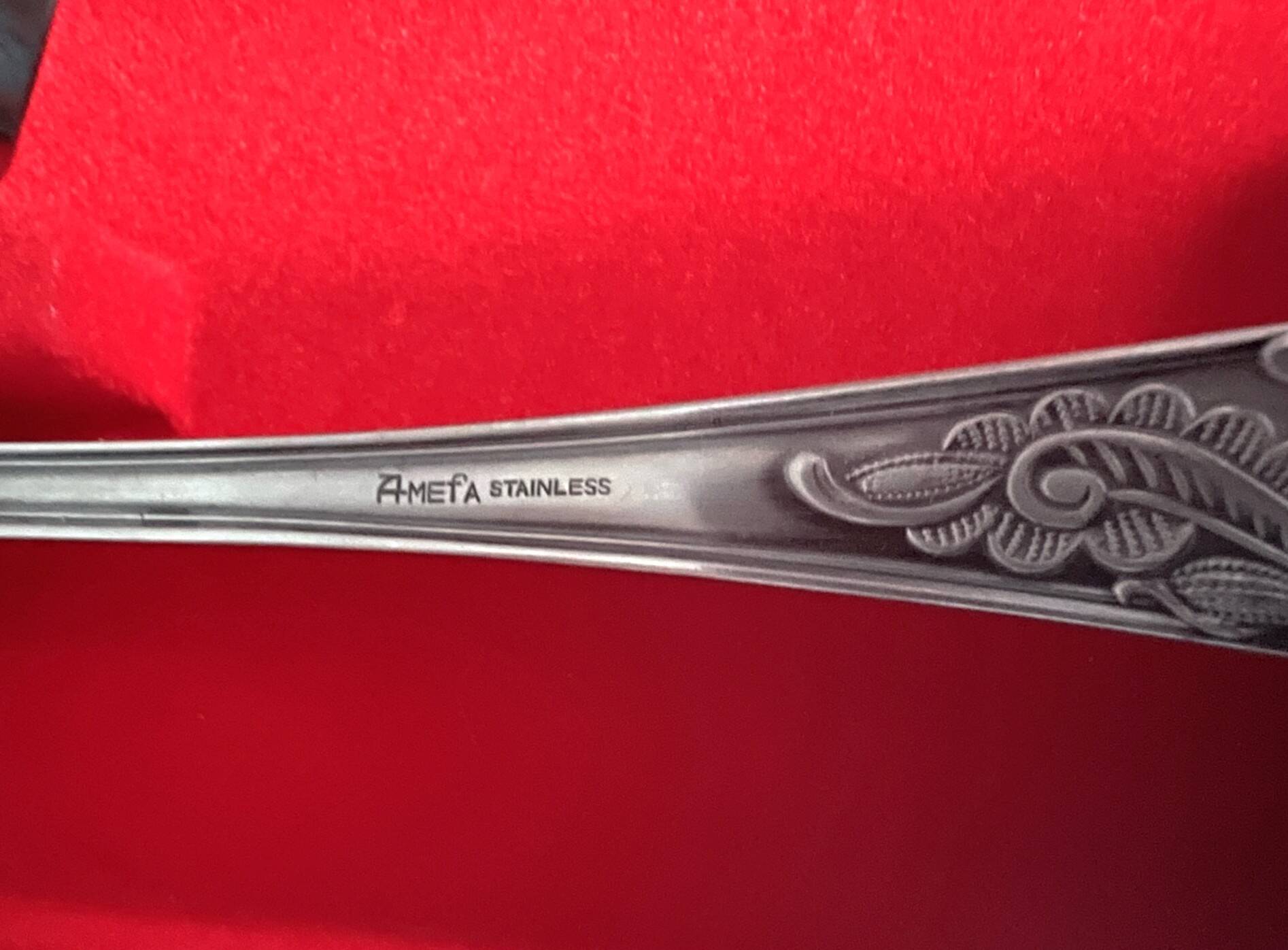 Set of 5 stainless steel serving utensils Amefa vintage