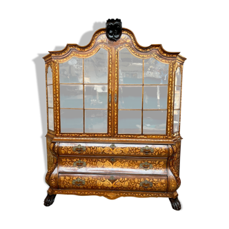 Vitrine hollandaise antique XVIIIe siècle.