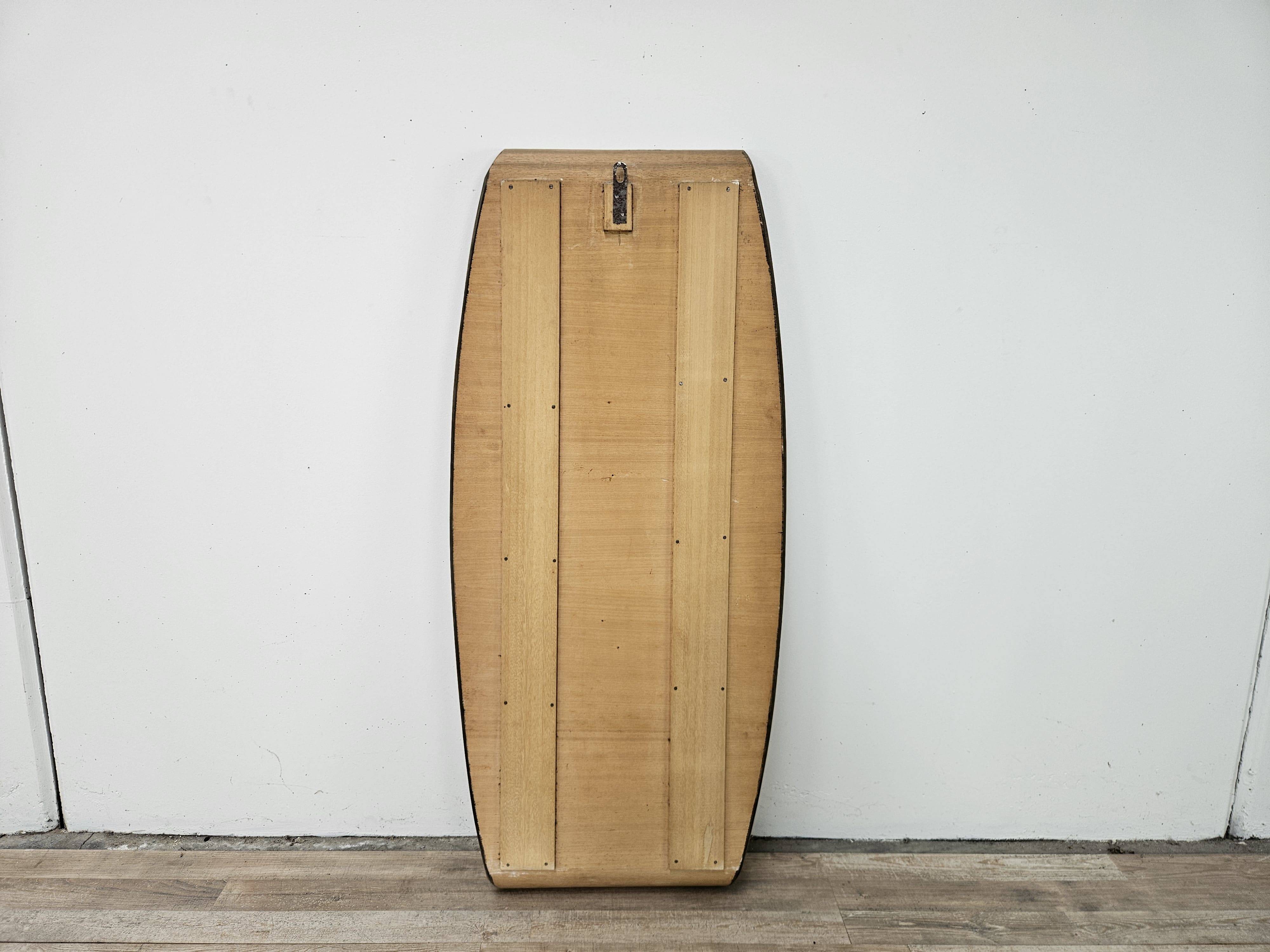 Curved plywood wall mirror by Campo e Graffi, 1960s