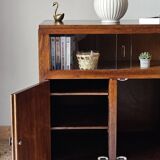 Low cabinet with compass feet, vintage oak