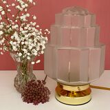Table lamp globe building vintage art deco