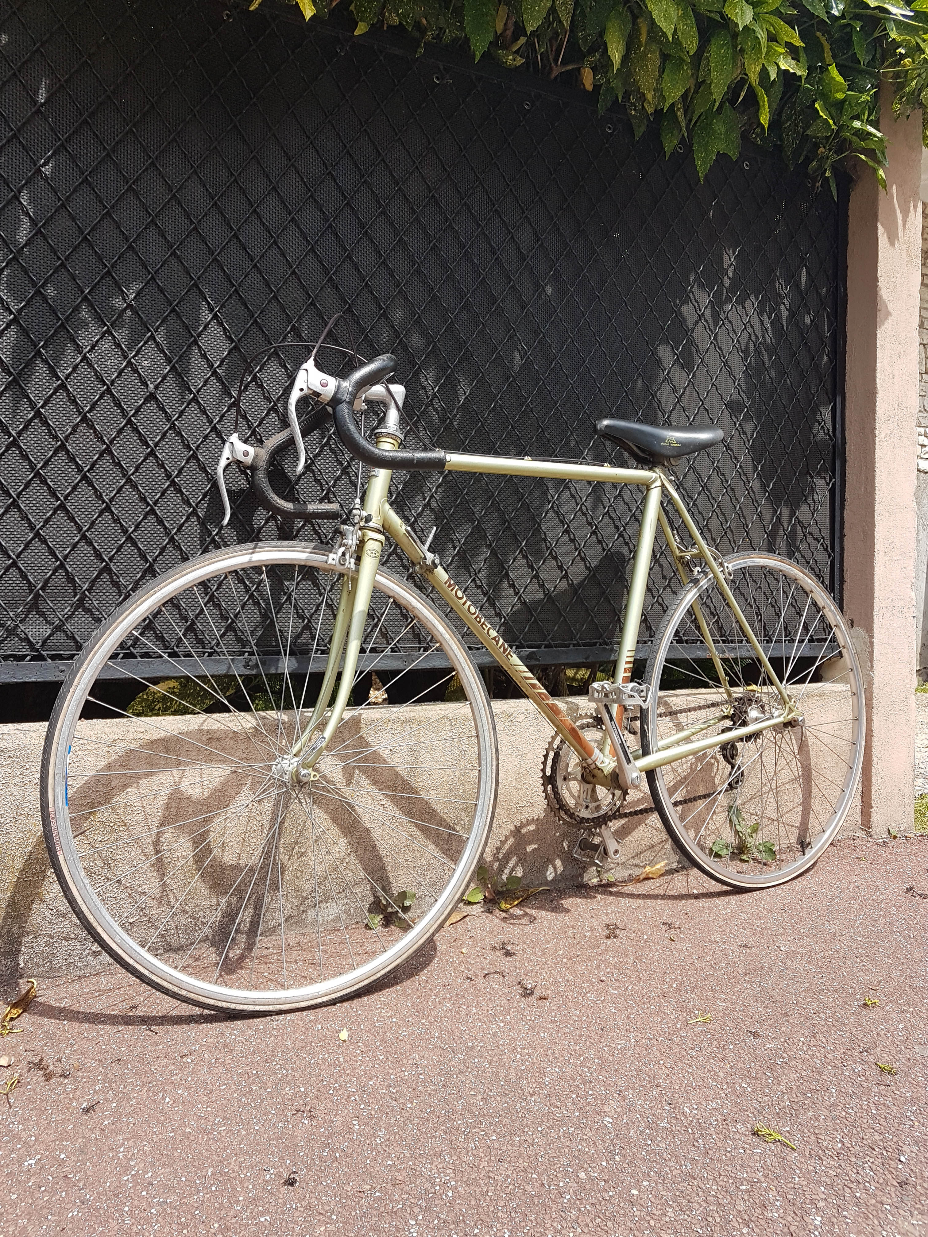 Vélo de course vintage Motobecane vert