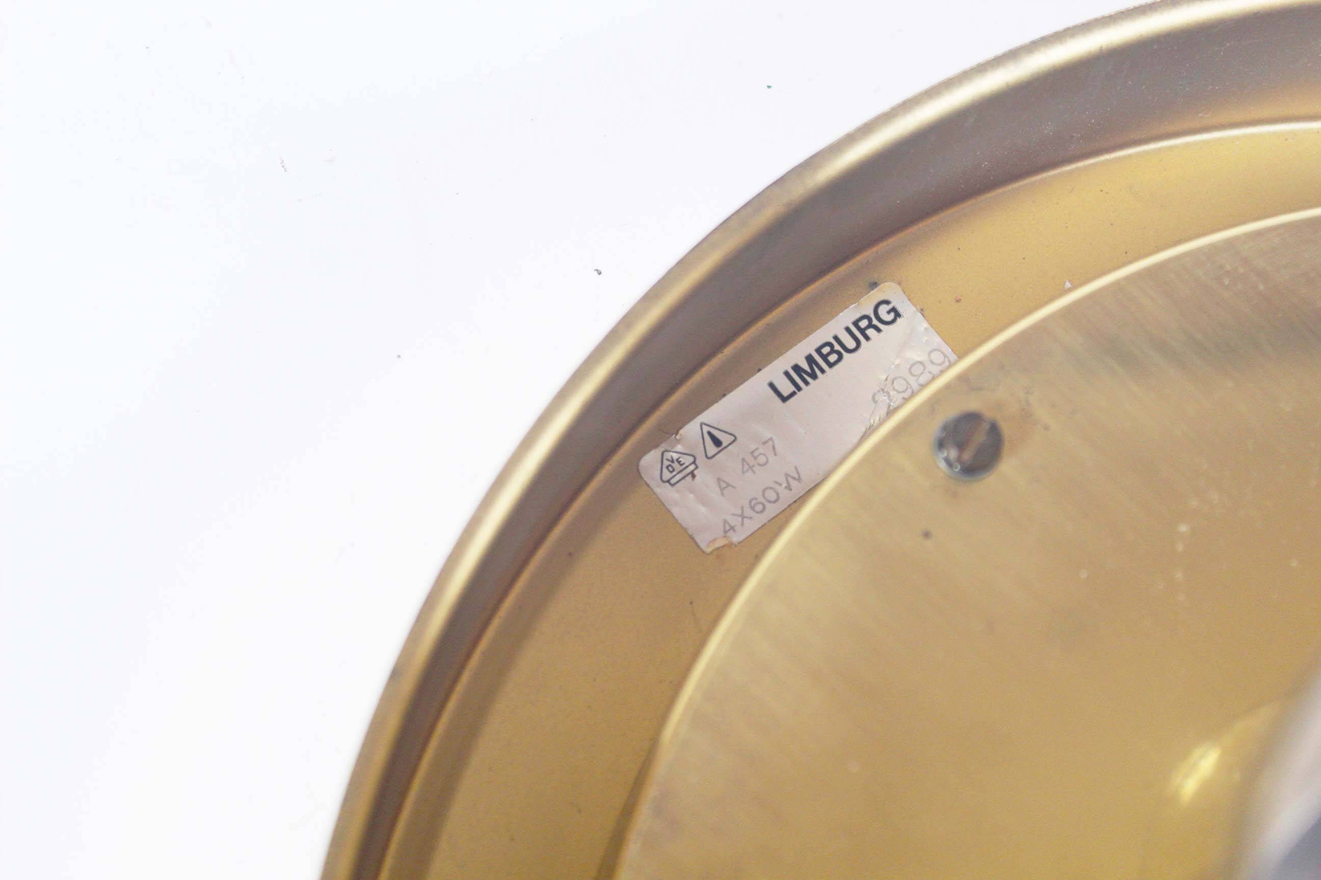 Large clear bubble glass flush mount light by Glashutte Limburg