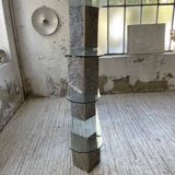 Roche Bobois stone and glass sculpture shelf 1970s