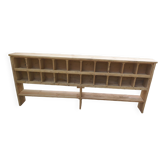 Vintage pitch pine craft furniture, 20 lockers, 2 mobile shelves