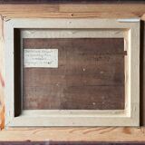 Post-impressionist “Chemin de Merolle” painting by Roger Aubrun 1947 + frame