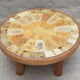 Vintage ceramic coffee table by Vallauris by R Leduc