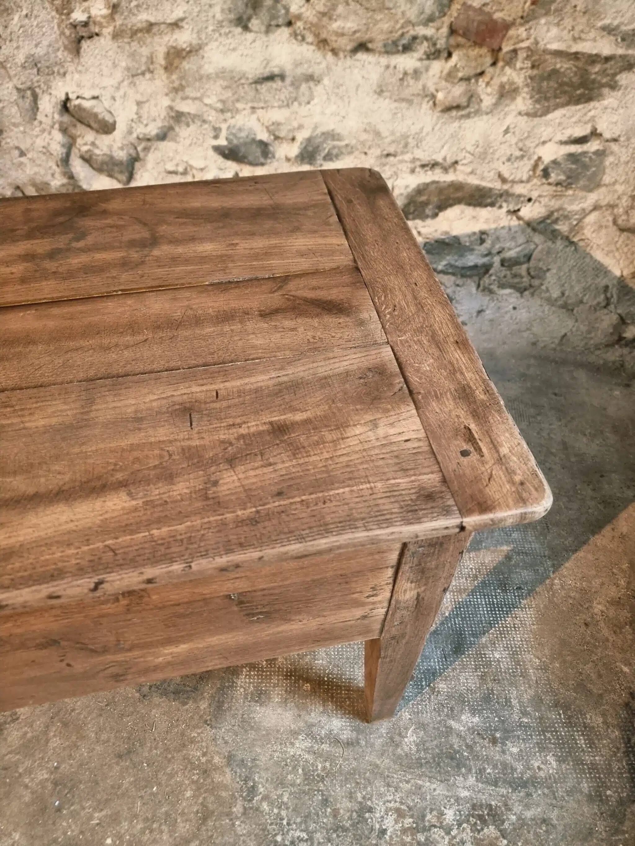 Ancien pétrin français en chêne, XIXe siècle