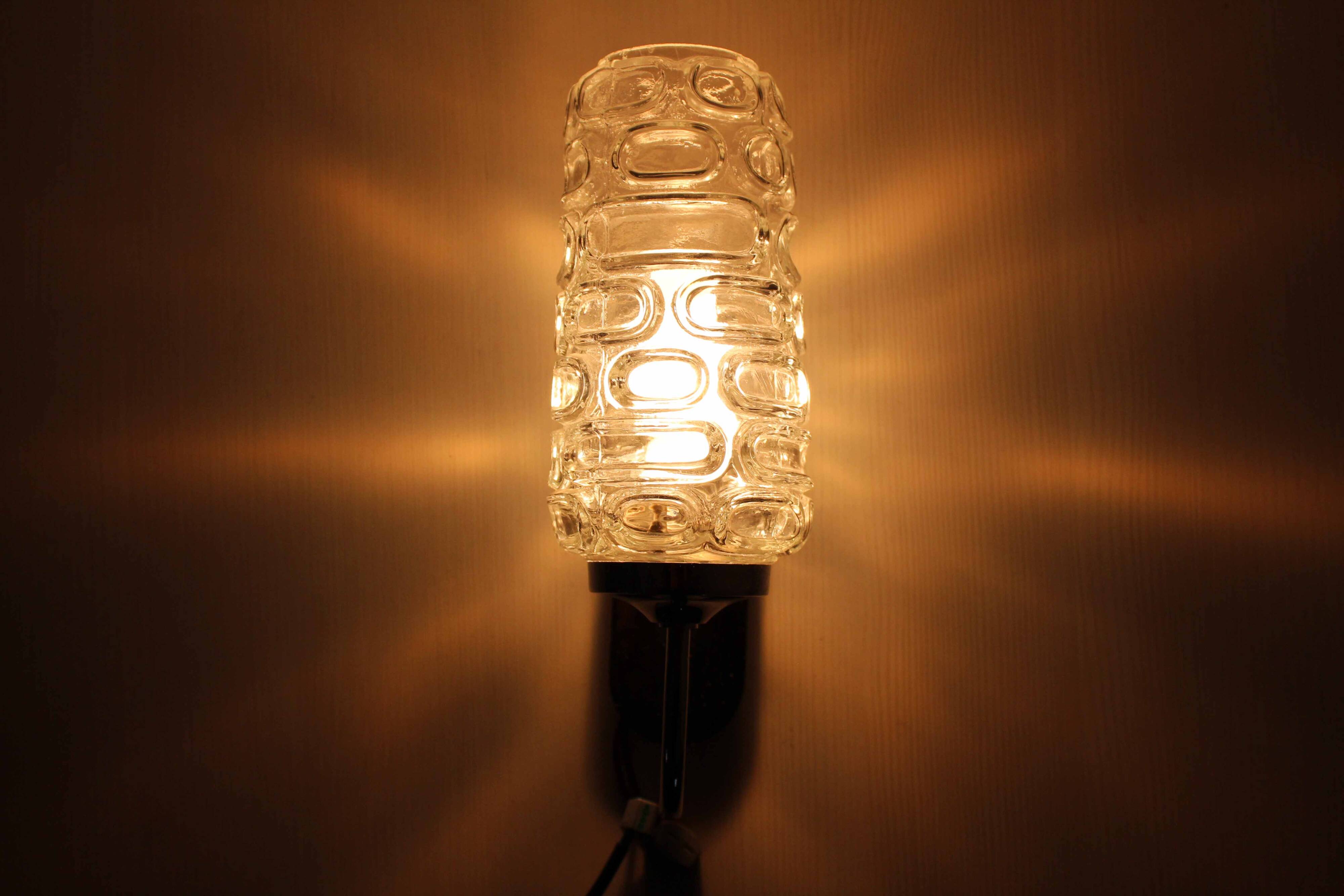 Vintage glass wall lamp