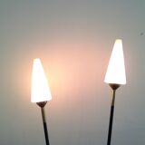 Lampadaire avec tablette vintage 1950/50 opaline