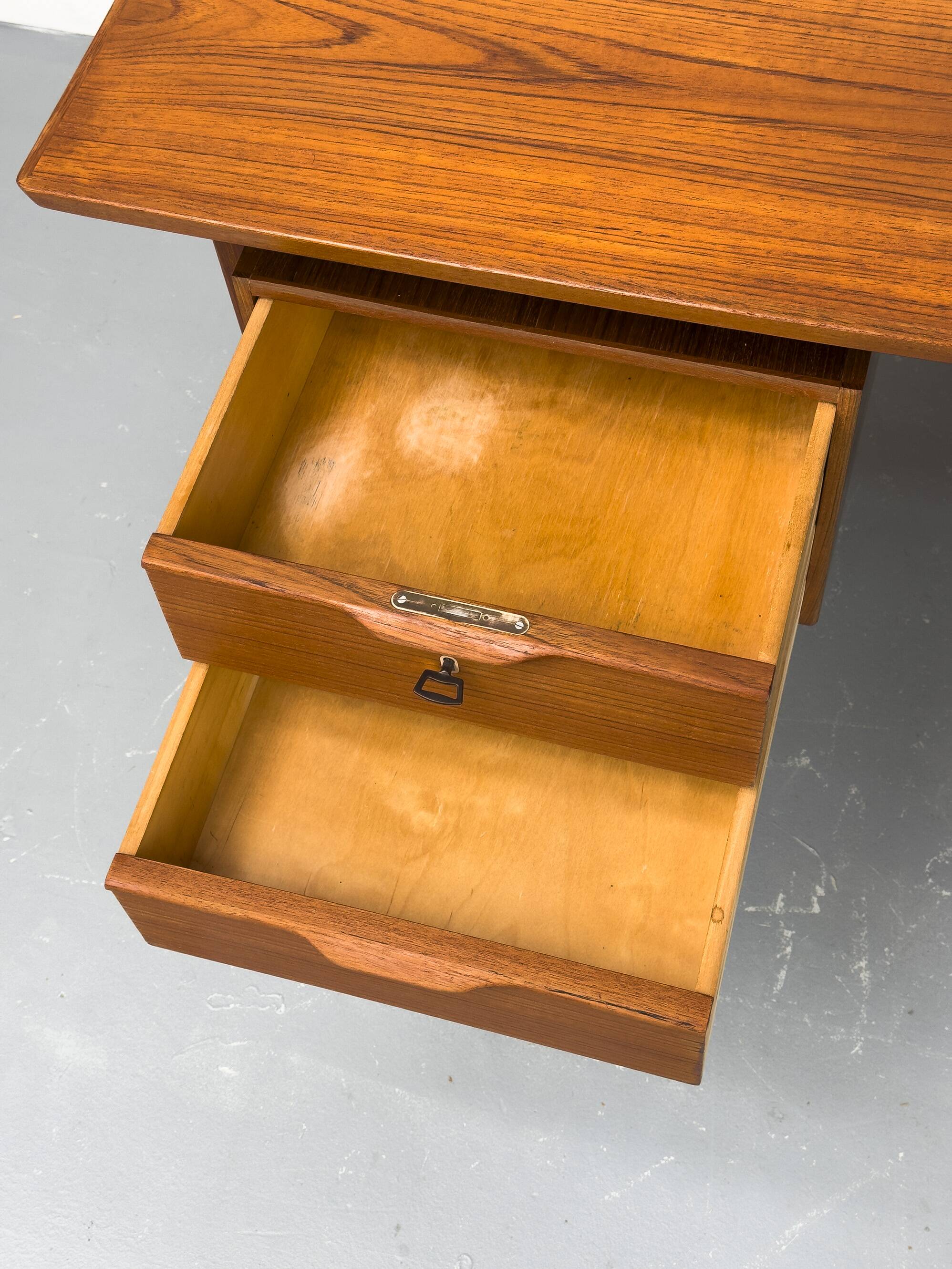 Danish Teak Desk with Drawers by H. Jørgensen for Fredericia, 1960s