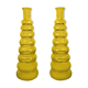 2 yellow vintage carafes