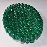 Woven ceramic basket signed Jérome Massier for Vallauris