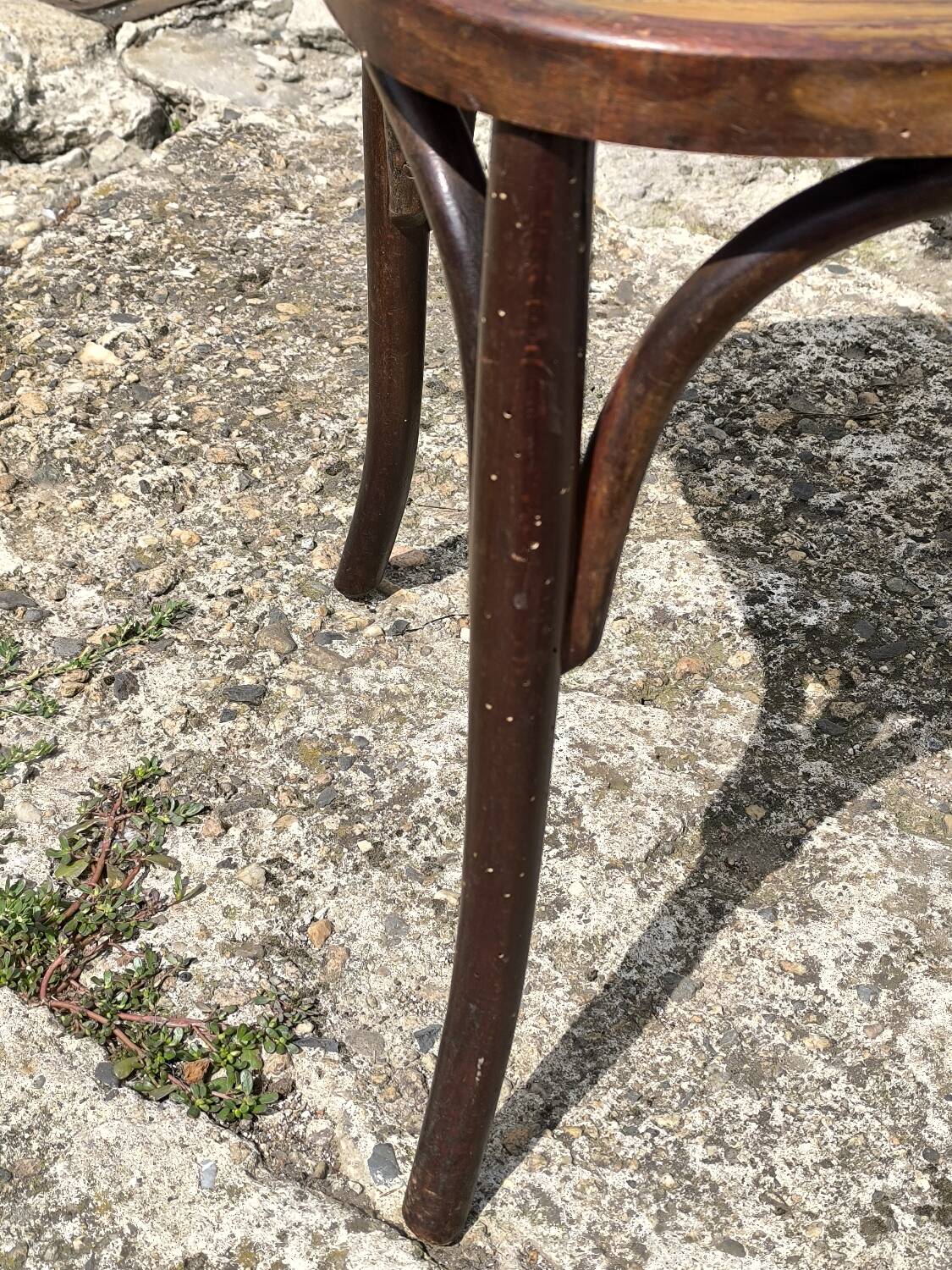 Authentic vintage Baumann turned wood armchair