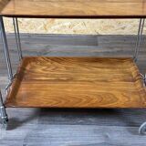 60s 70s serving trolley dinette side table space age brown design 60s 70s
