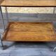 Chariot de service table d'appoint dinette space age brown design 60s 70s