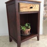 Vintage compass leg bedside cabinet