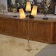 1960s design three-armed floor lamp